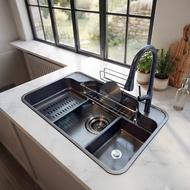 [Kitchen Bundle] RIGEL Scratch Resistance Kitchen sink SNK2500136-B + Kitchen Pull-out Faucet Mixer 