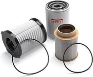 Fuel Filter Water Separator and Oil Filter Kit Fit for Nissan Titan XD 2016 2017 2018 2019 5.0L V8 C