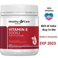 Healthy CARE VITAMIN E 500iu - 200 Capsules - HEALTHY CARE VITAMIN E