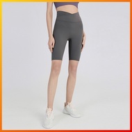 Lululemon Yoga Pants no midline design cross waist running shorts yk120