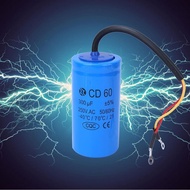 Blue CD60 250V Motor Capacitor 300uf Switching Household Appliances