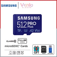 Samsung SD Card การ์ดหน่วยความจำการ์ดหน่วยความจำ Flash Memory Card Micro TF Card Memory Card 4GB 8GB 16GB 32GB 64GB SD Card 128GB 256GB 512GB 1TB High-Speed Blue PRO a2 V30 Memory Card