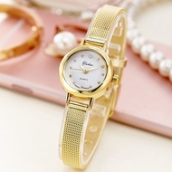 Korean Style Authentic Fashion Watch Women's Small Dial Steel Belt Gold Watch Thin Strap Student Quartz Watch Women's Watch
