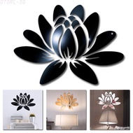 Express Your Style with Blooming Lotus Flower Acrylic Mirror Wall Stickers