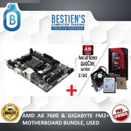 AMD A8 7600 & GIGABYTE FM2+ MOTHERBOARD BUNDLE, USED