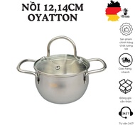 OYATTON 12 cm stainless steel pot, 14 cm pot, mini pot, sauce pot, small pot, small stainless steel 