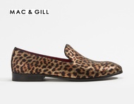MAC&GILL leopard print loafer men leather shoes with soft leather lining รองเท้าหนังแท้ลายเสือสำหรั