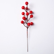 1/10pcs Christmas Fake Holly Berry Picks 11 Inch Artificial Pine Branches Long Burgundy Red Berry St