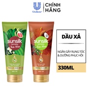 Dầu xả Sunsilk Thiên Nhiên 330ml ngăn gãy rụng tóc đến 98% và phục hồi tóc hư tổn