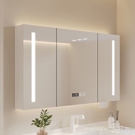 （in stock）Smart Solid Wood Bathroom Mirror Cabinet Bathroom Mirror Cabinet Storage Dressing Mirror Hand Washing Toilet Mirror Belt Storage Rack Fog Removal Mirror