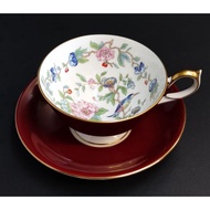 Aynsley 🇬🇧 Made in England Pembroke Plum Colored Athens Cup & Saucer