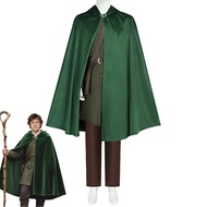 The Hobbit Bilbo Baggins Cosplay Costume, Men Full Cloak Outfit for Halloween Comic Con Fantasy Role