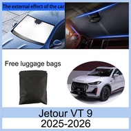 Sun Shade Car For Jetour VT 9 2025-2026 Windshield Front SunShade Foldable 汽車遮陽罩 Accessories