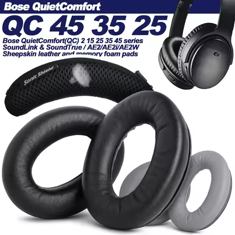 EarPads For BOSE QC45 QC35 QC25 QC15 QC2 SoundLink SoundTrue Around-Ear AE2 Sheepskin Earmuffs Sheep