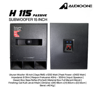 Audio One Subwoofer Aktif H Series 15/18 Inch Power 1200 Watt Merah - System Suara Profesional Lapan