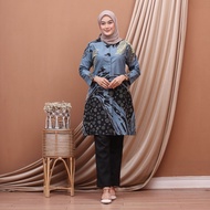 Tunik Batik Atasan Kerja Wanita Full TRIKOT Terbaru 2023