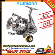 马来西亚现货 ShimanoEVA Handle Grip Rocker Ultra Smooth Spinning Fishing Reel LC800-7000 Series 12+1BB Gear 5.2:1 Saltwater Fishing Reel Air drive Spool