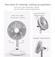 USB充電360旋轉迷你桌面風扇  gawckp USB Rechargeable Oscillating 360 Rotating Mini Desk Fan 嬰兒車 BB風扇 掛頸風扇 風扇仔 充