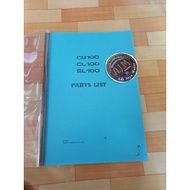 Book Part Catalog Catalog Copian Honda Cb100 Cl100 Sl100 Cb Cl Sl 100 Rare