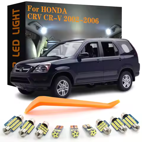 5pcs Canbus LED Interior Lights For Honda CRV CR-V 2002 2003 2004 2005 2006 No Error Car Accessories