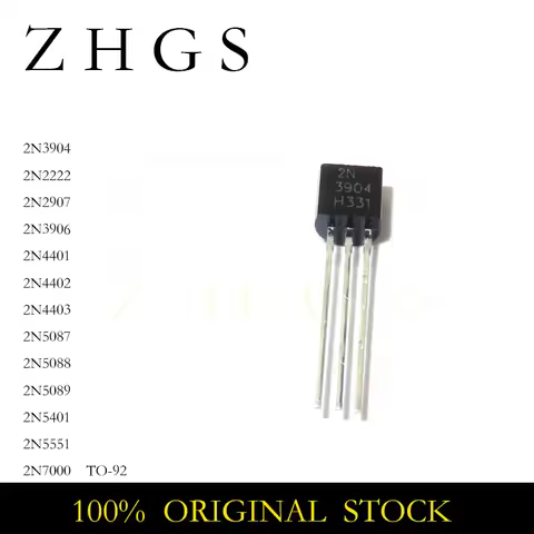 50PCS 2N3904 TO-92 2N2222 2N2907 2N3906 2N4401 2N4403 2N5088 2N5089 2N5551 2N5401 2N7000 2N5087 2N44