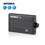 AIYIMA หูฟังพกพา H2เครื่องขยายเสียงไฮไฟเครื่องขยายเสียงหูฟัง DAC PCM 384Khz/32bit DSD 256ถอดรหัส AUX