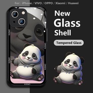 Cartoon Casing OPPO Reno 9 8 7 Pro 10 Pro+ 6 5 7se 8Z 7Z Cute Panda Case Find X6 X5 Pro A93S A92S A78 5G K10 K10x K9 K9s R17 R15 Dream A11 A11x Anime Tempered Glass Protector Cover