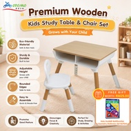 Kids Table and Chair Set Meja Belajar Budak Meja Belajar Kanak kanak Meja Study with Drawer Kerusi