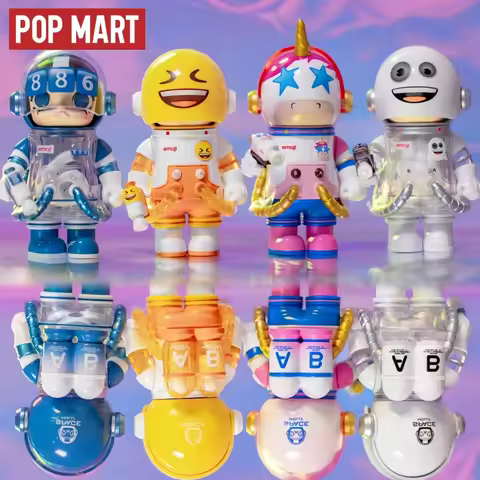 Hot Selling Genuine Popmart Mega Fourth Generation Space Molly × Emoj Series Surprise Blind Box Figu