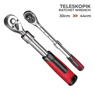 Allefix 72-Gear Socket Handle 1/ 2 Inch 30CM to 44CM Telescoping Pas Wrench- 6673