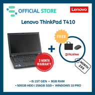 [Refurbished] Lenovo ThinkPad T410 | 14.1 INCH | Intel i5-560M | 8GB Ram | 256GB SSD / 500GB HDD | 9