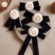 AHOUR Black Bow Brooch Pin, Skin Cancer Breast Cancer Black Ribbon Pin, Enamel Black Ribbon Badge Ca