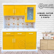 KITCHEN SET 3 PINTU- LEMARI SAYUR 3 PINTU- LEMARI DAPUR KITCHEN SET MINIMALIS / LS11