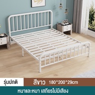 SN เตียงเหล็ก 3.5/4/5/6 ฟุต โครงเตียงเหล็ก เหมาะสำหรับนอน2ท่าน เตียงเหล็กสไตล์นอร์ดิก หัวตรงเหล็กกล่