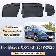 Car Sun Shades For Mazda CX-5 CX5 CX 5 KF 2017-2025 Sunshades Magnetic Heat insulation Visor Mesh Wi