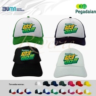 PEGADAIAN TRUCKER HAT 123 GO MERCH UNIFORM ACCESSORIES NET CAP WHOLESALE READY