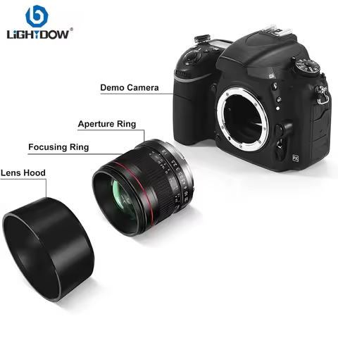 Lightdow 85mm f1.8 Portrait Lens for Nikon DSLR Canon EOS DSLR Sony E Mount Cameras Canon RF Mount N