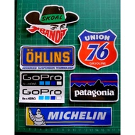STICKER BANDIT, OHLINS, 76, GO PRO, PATAGONIA, MICHELIN