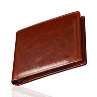 Japanese Wallet RFID Oil Wax Simple Wallet Wallet Double Folding Multi-card Slot Men's Wallet
