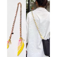 [Modified Shoulder Strap] Evelyn Portable Chain Silk Scarf Woven Bag Shoulder Strap Decorative Chain