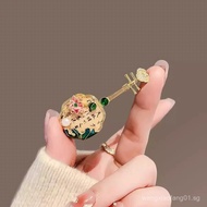 Clearance Discount Bargain Luxury Lotus Pipa Brooch Versatile Accessory outlets 9E1A