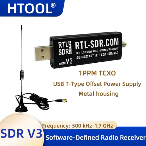RTL-SDR RTL SDR V3 R860 (R820T2) RTL2832U 1PPM TCXO SMA RTLSDR Software Defined Radio