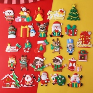 Xmas Christmas Cake Decoration Cake Topper Soft Glue Christmas Tree Santa Claus Snowman Figure Cedar Reindeer Gift Snowman Wreath Backing Cake Plug In Insert