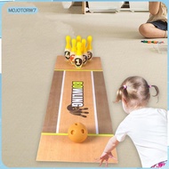 [mojotorw7] Bowling Play Set Bowling Alley Game Educational Portable Family Game with