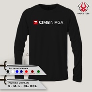 Bank CIMB Niaga Long Sleeve T-Shirt Company Shirt Logo