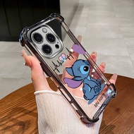 infinix Smart 8 Pro smart8 X6525 X6525D X6525B Custom Name Stitch Clear Case Air Cushion Shockproof 