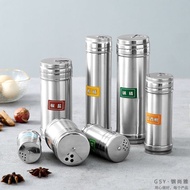 Stainless Steel Spice Jar Commercial BBQ Spice Bottle Sesame Cumin Sprinkle Box Chili Powder Salt MS