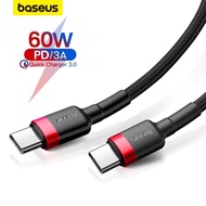 Baseus fast charging cable for phone 15 type c to type c 60w typec 2-head charging cable