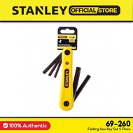 Stanley 69-260 Folding Hex Key Set 5 Piece  (3/16  7/32  1/4  5/16  3/8)
