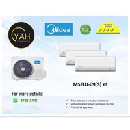 MIDEA Inverter System 3 (4 ticks) AIRCON 9K BTU WITH INSTALLATION